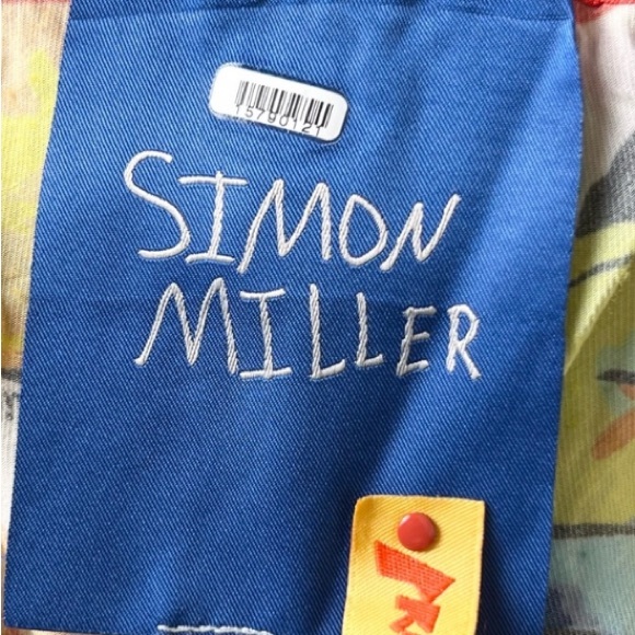 SIMON MILLER Tropical Floral Fruit Print High Rise Wide Leg Pull On Pants XS - Picture 3 of 4